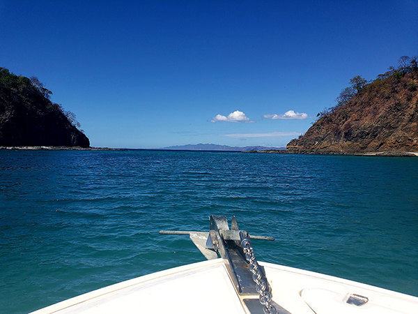 Boating in the Pacific Ocean off of Peninsula Papagayo, Costa Rica